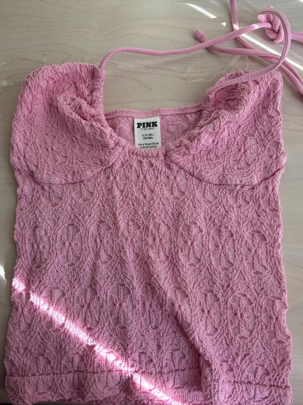 New Pink Victoria’s Secret Peony Peony Pink Halter Top
